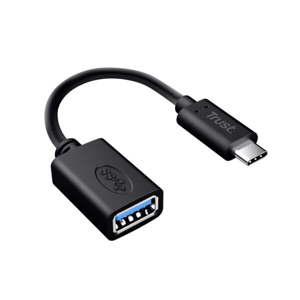 CABLE ADAPTADOR TRUST CALYXUSB-C A USB-A – color negro - Imagen 2