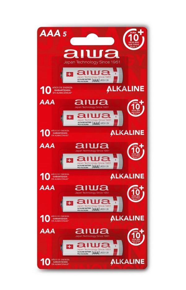 PILA ALCALINA AIWA AAA X 5 (TIRA)