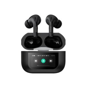 AUDÍFONO AIWA BT TWS PRO-CANCELACIÓN DE RUIDOS Y PANTALLA ACTIVA, NEGRO